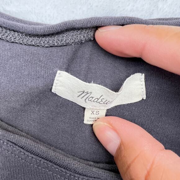 Marine Layer Madewell Loft Bundle of 3 Short Sleeve Shirts Women's XS Gray White - Picture 10 of 12